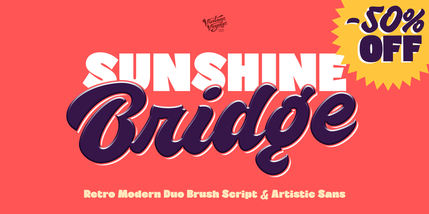 Ejemplo de fuente VVDS Sunshine Bridge Script Press